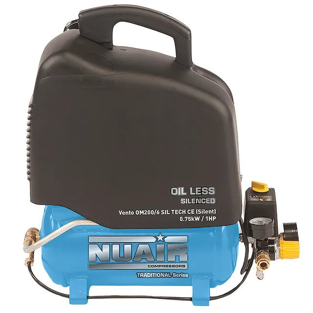 NUAIR Silent Piston Compressor 8 Bar 6 Litre