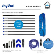 skyVac® Elevate 44mm External Suction Clamped Pole Package