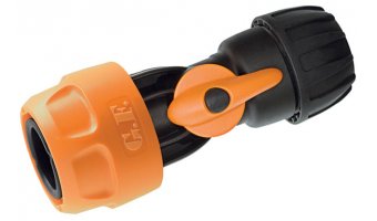 Garden Hose QR Coupler with Tap 1/2" & 5/8" hose connector