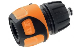 Soft Touch Garden Hose QR Coupler with Valve 1/2" & 5/8" hose connector